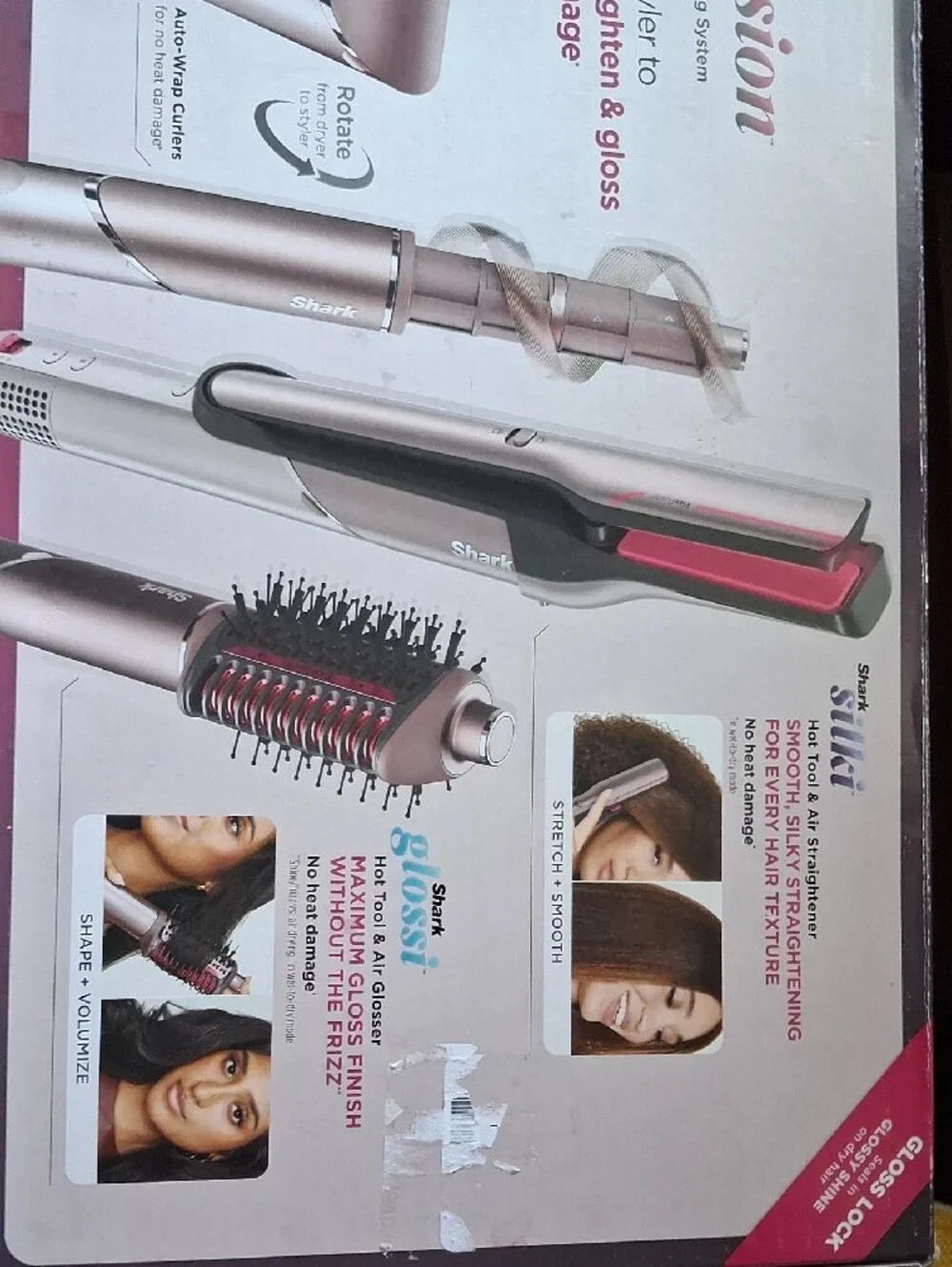 Shark Flexfusion 4-in-1 Women’s Hair Styler in Rose Gold.    C